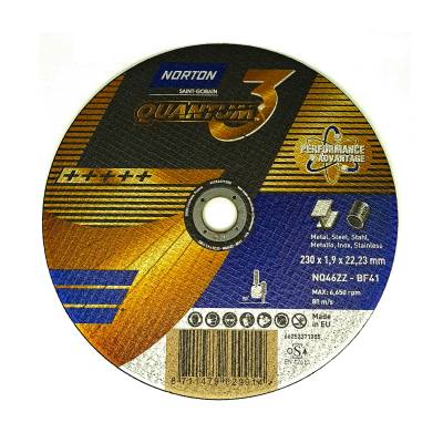 Norton Quantum 3 230х1.9х22.23 NQ46ZZ T41 керамический отрезной диск максимальной производительности