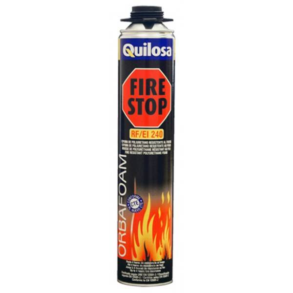 Quilosa Fire Stop Foam термостойкая монтажная полиуретановая пена баллон 750 мл