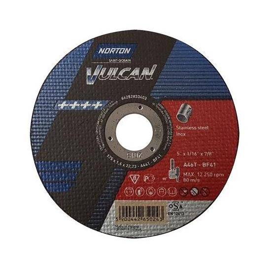 Norton Vulcan Inox 115x2.5x22.23 A30S BF41 Inox отрезной диск для нержавеющей стали
