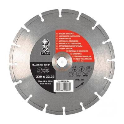 Atlas Laser 230х7x2.5x22.23 универсальный диск для резки строительных материалов