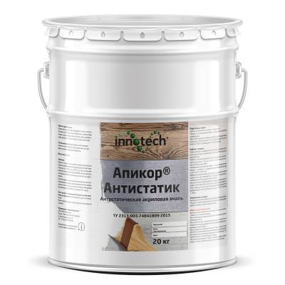 Апикор Антистатик RAL 9003 белая антистатическая акриловая эмаль металлическое ведро 20 кг