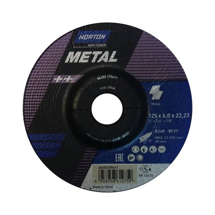 Norton Metal 100x6.0x16 A24R BF27 зачистной диск