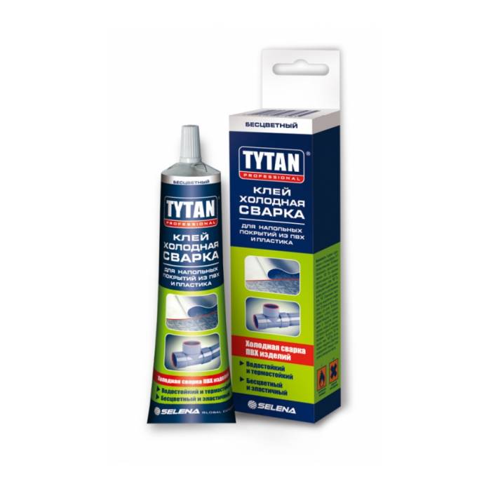 Tytan Professional Cold Weld белый клей холодная сварка для ПВХ и линолеума тюбик 100 мл / 200 гр