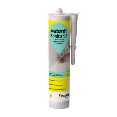 Vetonit Sanita Sil санитарный силиконовый герметик картридж 280 мл