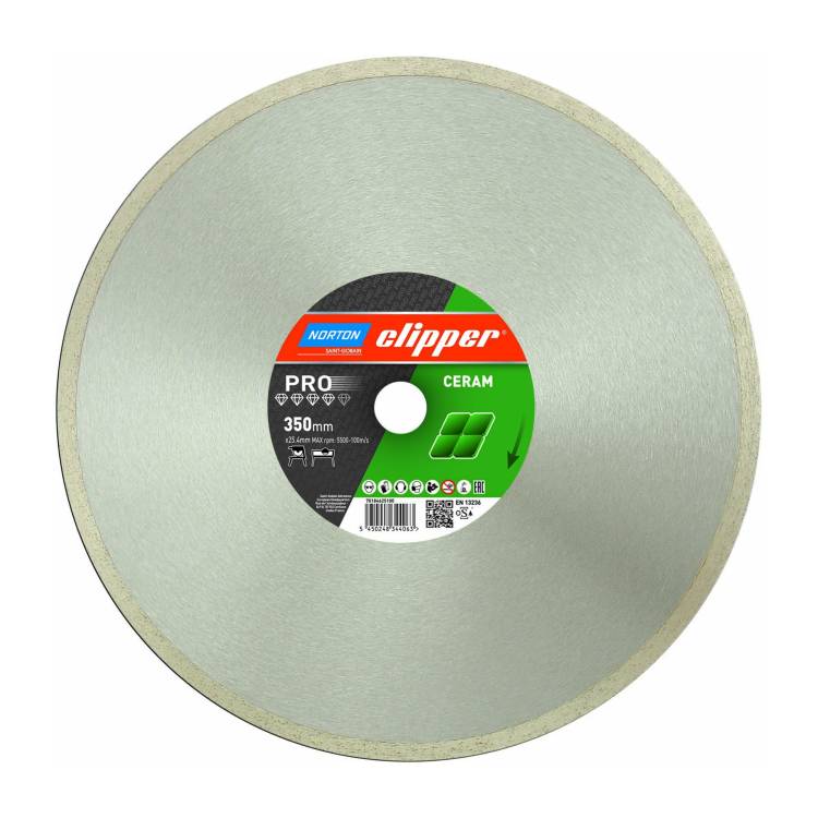 Norton Clipper PRO Ceram 250x2x25.4 мм алмазный диск для керамики
