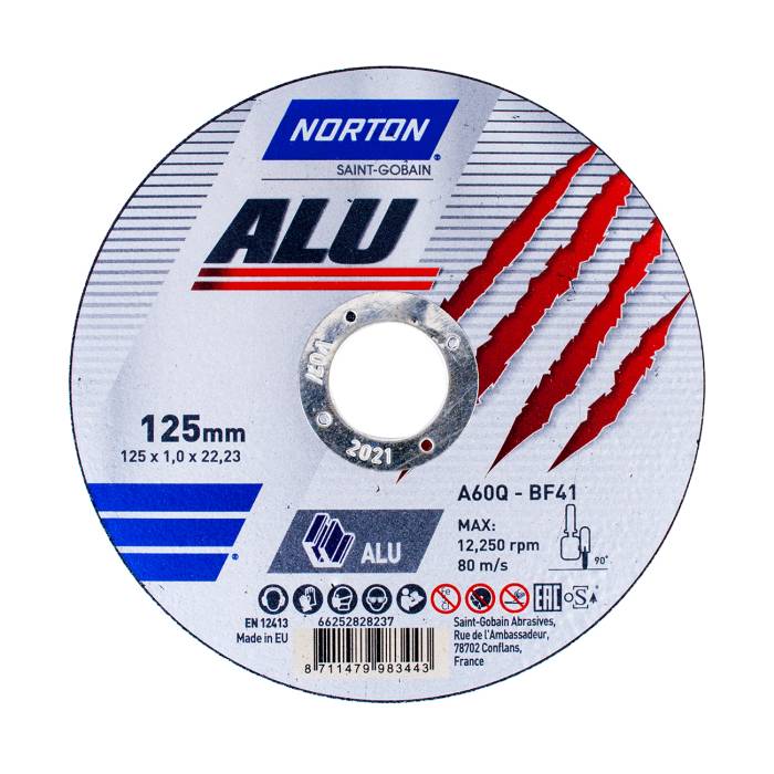 Norton Alu / Aluminium 125x1x22.23 A36Q BF41 отрезной диск по алюминию