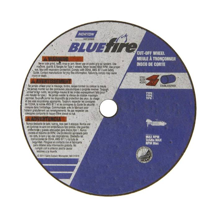 Norton Blue Fire 76x2.0x10 A60T BF41 отрезной круг для металла