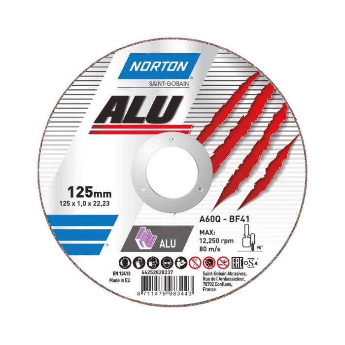 Norton Alu / Aluminium 125x2.5x22.23 A36Q BF41 отрезной диск по алюминию