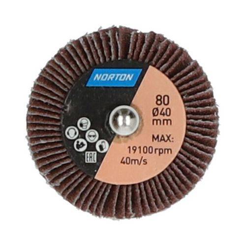 Norton BDX 40x20x6 P80 лепестковый круг на шпинделе