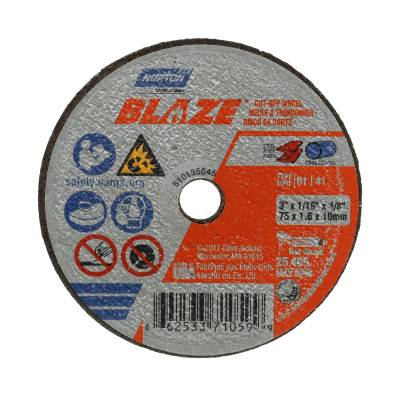 Norton Blaze SGZ CA Type 01/41 76x1.6x10 мм / 3&quot;x1/16&quot;x3/8&quot; отрезной керамический диск