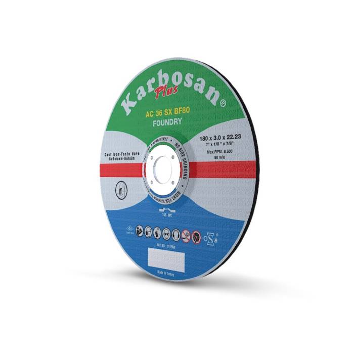 Karbosan Plus Foundry 230x3.0x22.23 T41 AC36SX BF80 отрезной диск по высокопрочному чугуну