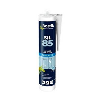 BOSTIK SIL 85V / СИЛ 85В прозрачный силиконовый герметик для остекления картридж 310 мл
