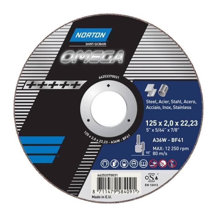 Norton Omega 125x2.0x22.23 отрезные диски