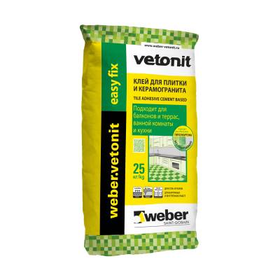 Вебер Ветонит Изи Фикс / Weber Vetonit Easy Fix клей для плитки и керамогранита 