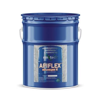 ApiFlex H / АпиФлекс H полиуретановая гидроактивная смола для остановки активного водопритока с заполнением объемных пустот металлическое ведро 23 кг