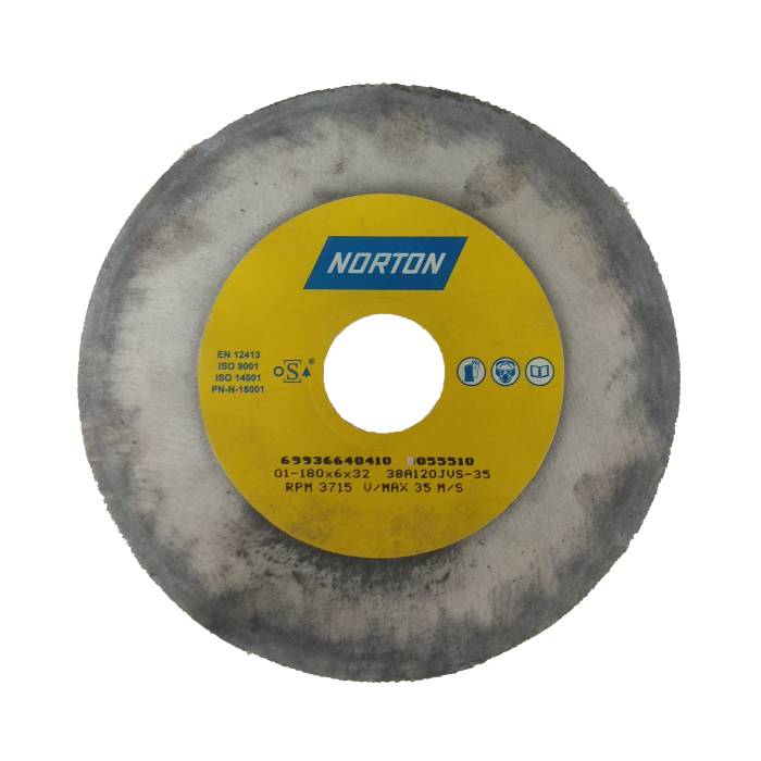 Norton Vitrium 01 7"x1/4"x1 1/4" / 180x6x32 38A 120 JOVS прямой шлифовальный круг