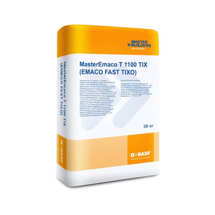 MBS / BASF MasterEmaco T 1100 TIX / Emaco Fast Tixo безусадочный состав для ремонта бетона мешок 30 кг