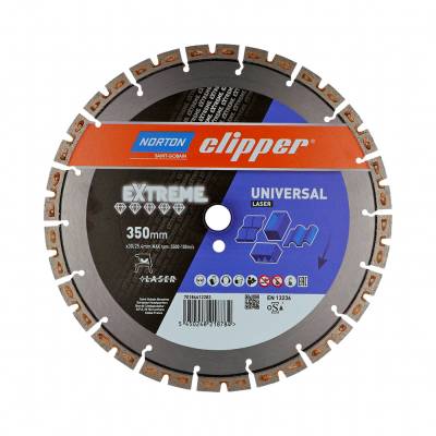Norton Clipper Extreme Universal Laser 350x15x2.8x30/25.4	 мм алмазный диск для общестроительных материалов