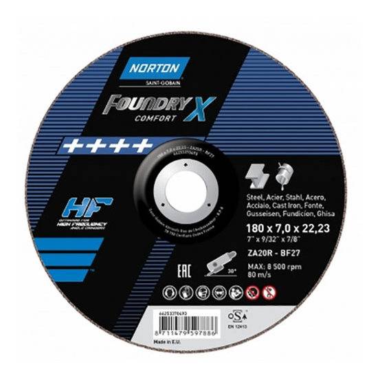 Norton Foundry X 180x7.0x22.23 ZA 24 T Long Life зачистной диск