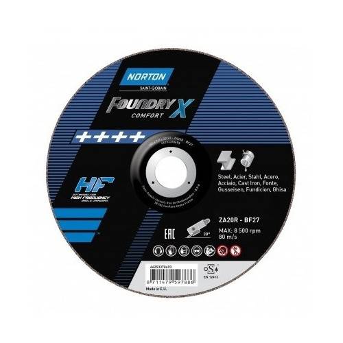 Norton Foundry X 230x7.0x22.23 ZA 20 R Comfortзачистной диск