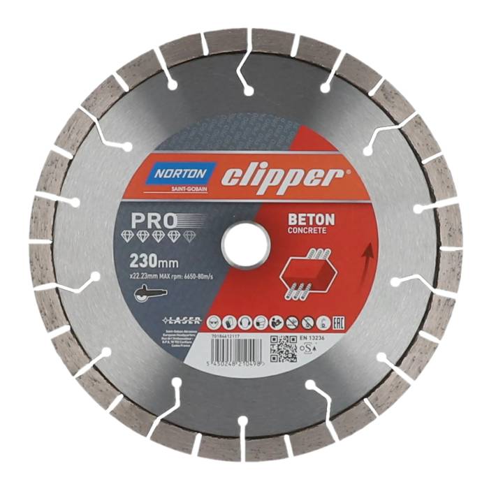 Norton Clipper PRO Beton 230x2.8x22.23 мм алмазный диск для бетона